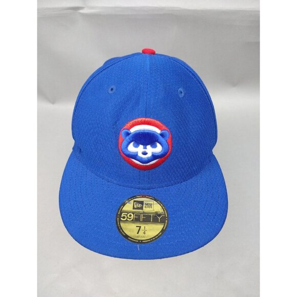 New Era Chicago Cubs 59FIFTY Fitted Blue Hat Size 7 1/4 Batting Practice - Picture 2 of 12